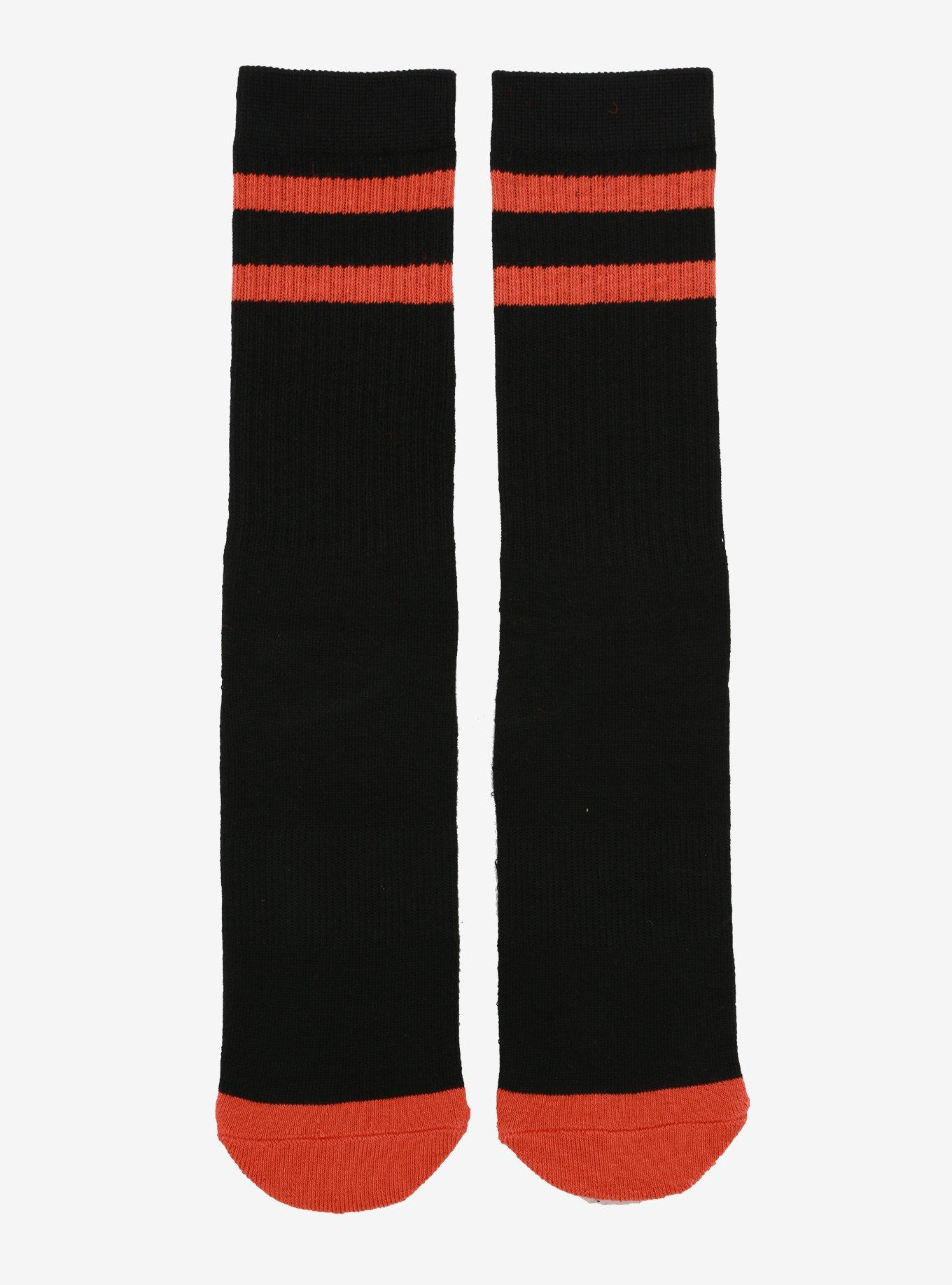 Trick Or Treat Stripe Crew Socks, , alternate