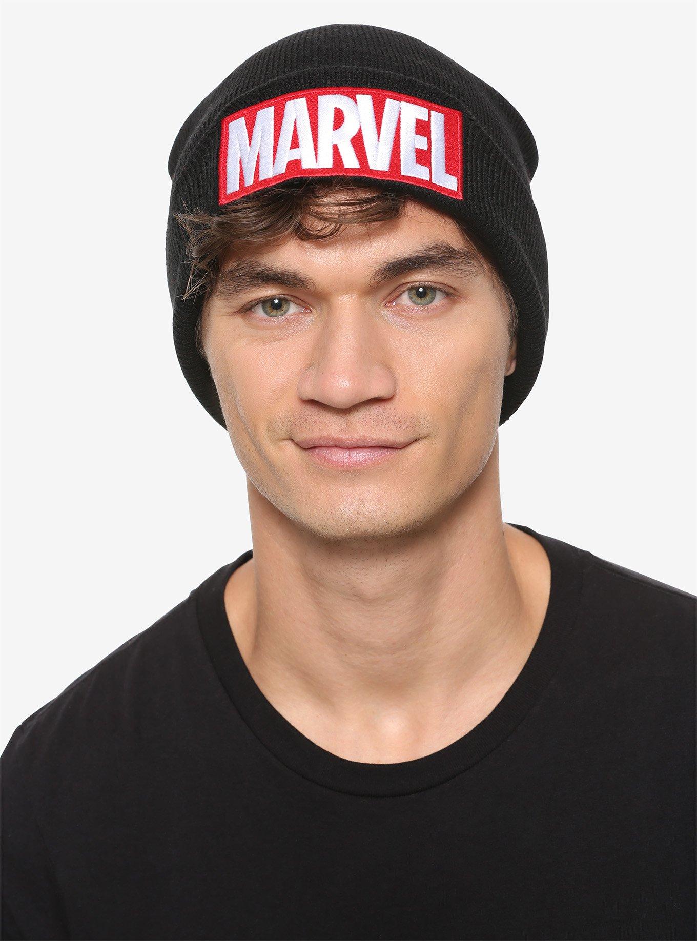 Marvel Logo Cuff Beanie - BoxLunch Exclusive, , alternate