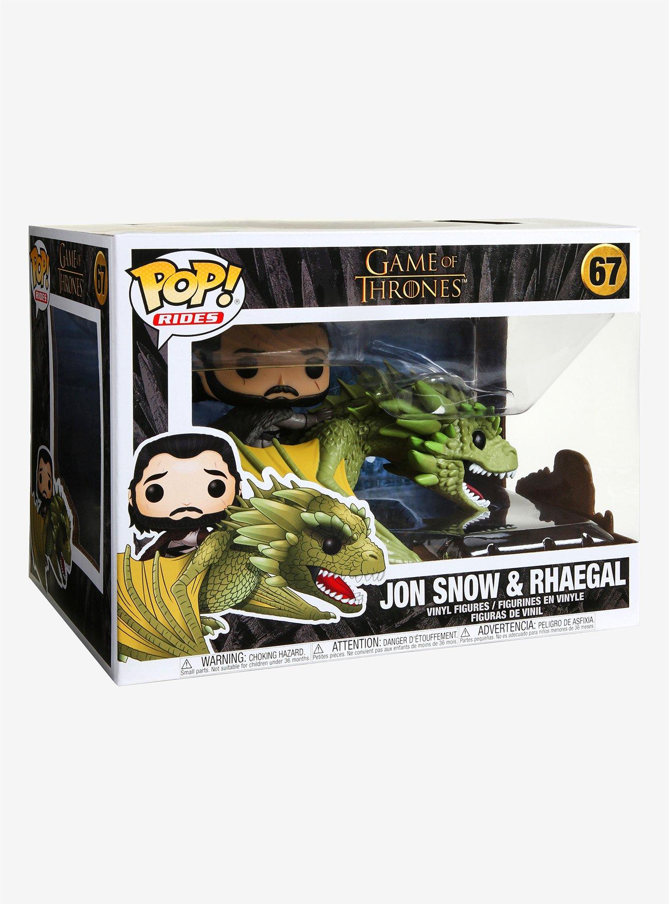 Funko Pop! Rides Game of Thrones Jon Snow & Rhaegal Vinyl Figures, , alternate