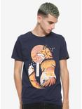Japanese Fox Orange & White T-Shirt By Ilustrata, , alternate