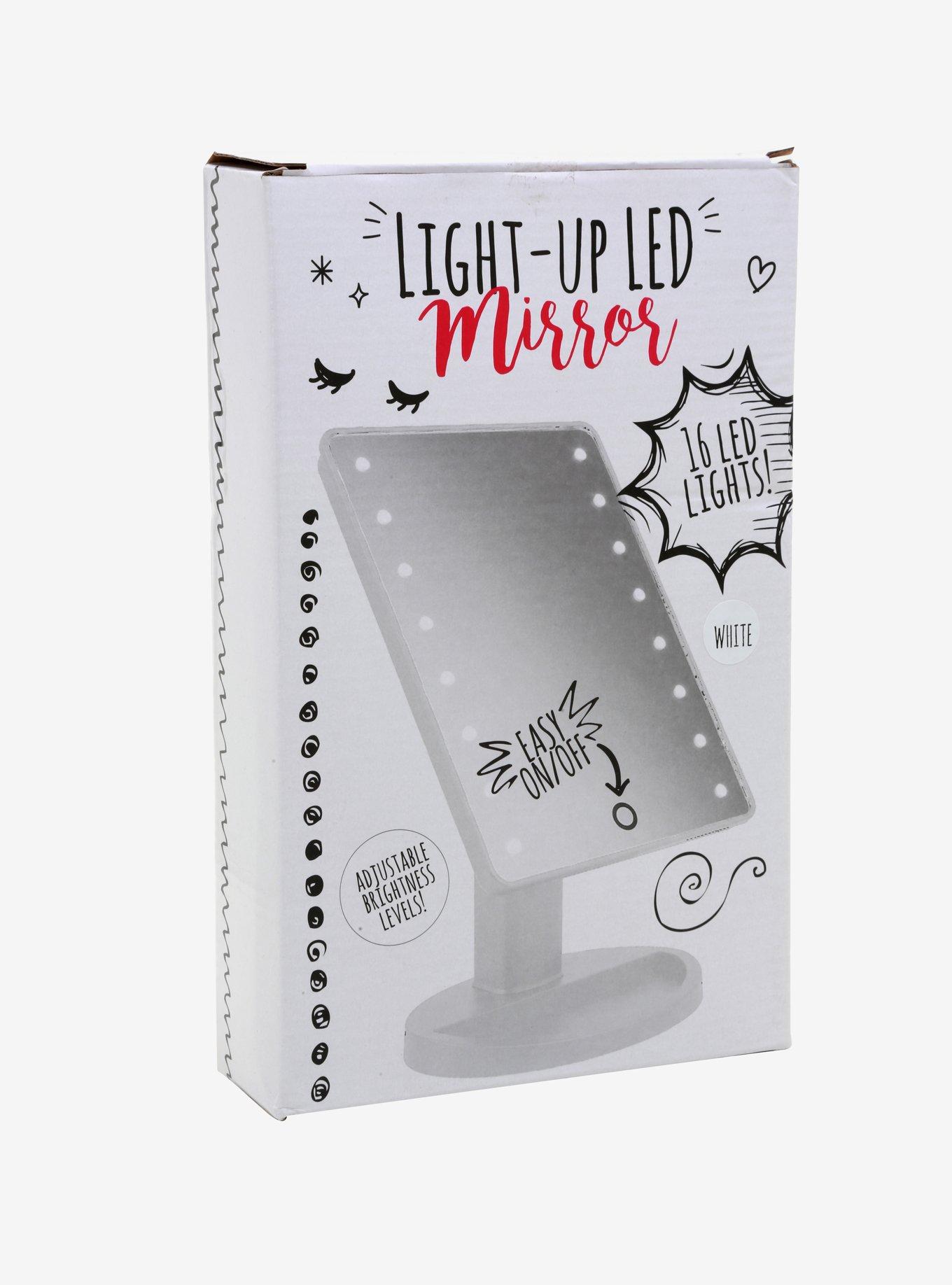 White Light-Up LED Vanity Mirror, , alternate