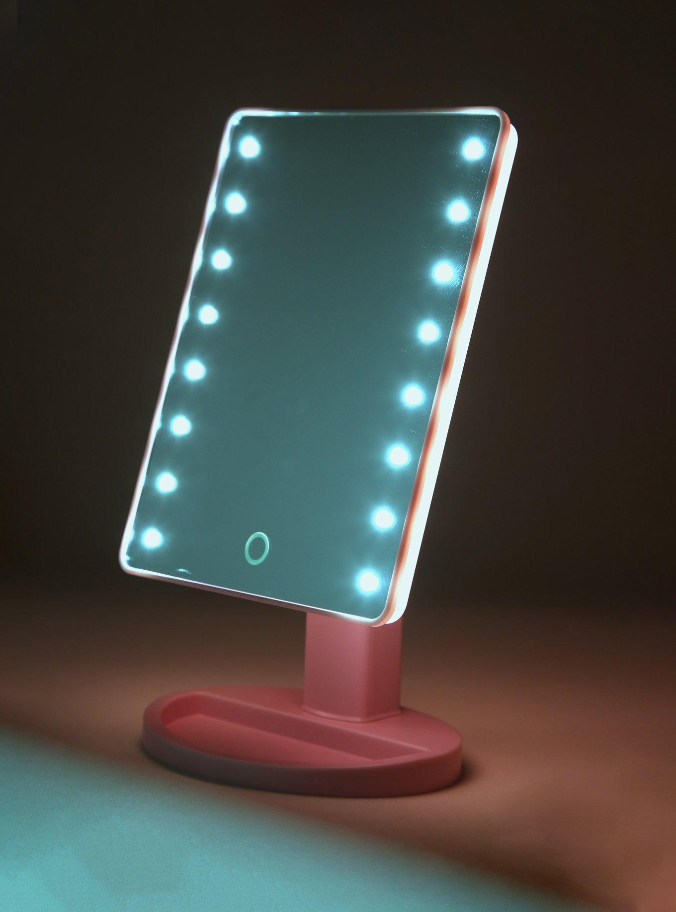 Pink Light-Up LED Vanity Mirror, , alternate
