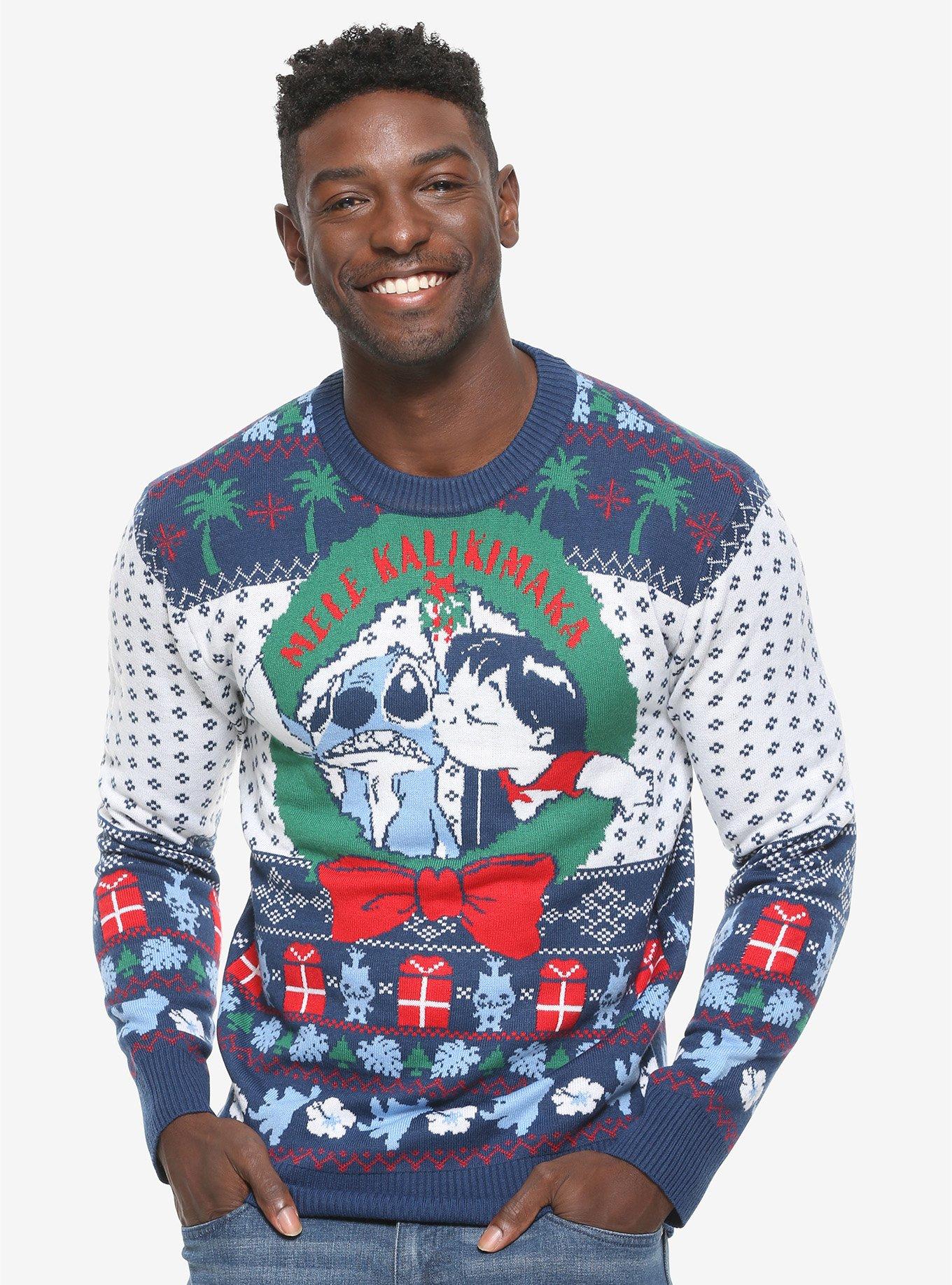 Disney Lilo & Stitch Wreath Ugly Holiday Sweater - BoxLunch Exclusive, , alternate