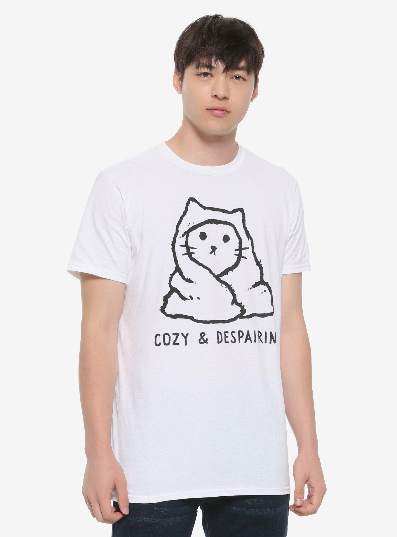 Cozy & Despairing Cat T-Shirt, , alternate