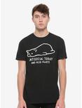 Antisocial Today And Also Always Cat T-Shirt, BLACK, alternate