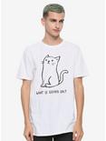 What Is Going On Cat T-Shirt, WHITE, alternate
