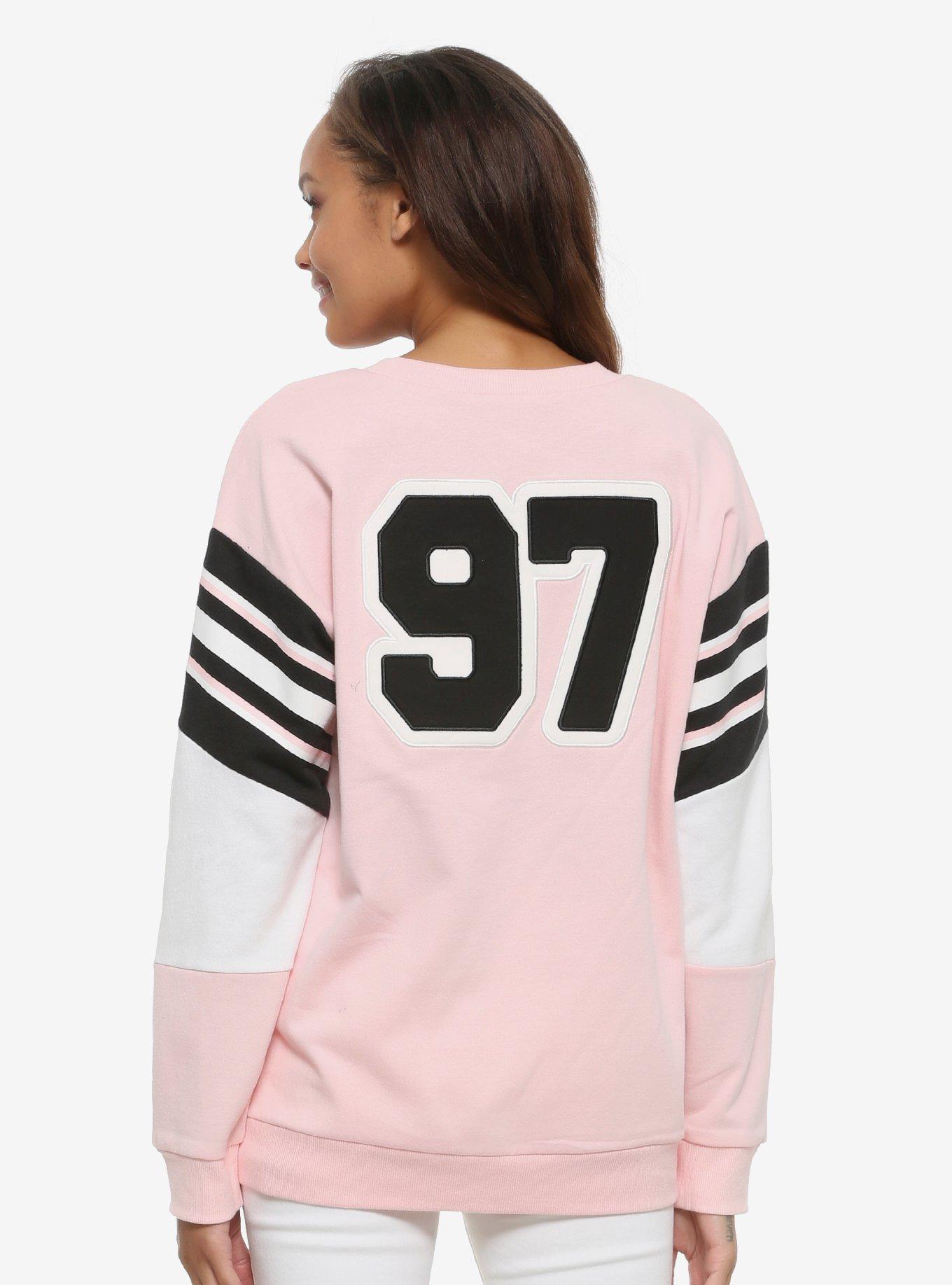 Dragon Ball Z Bulma Striped Sleeve Women's Crewneck - BoxLunch Exclusive, , alternate