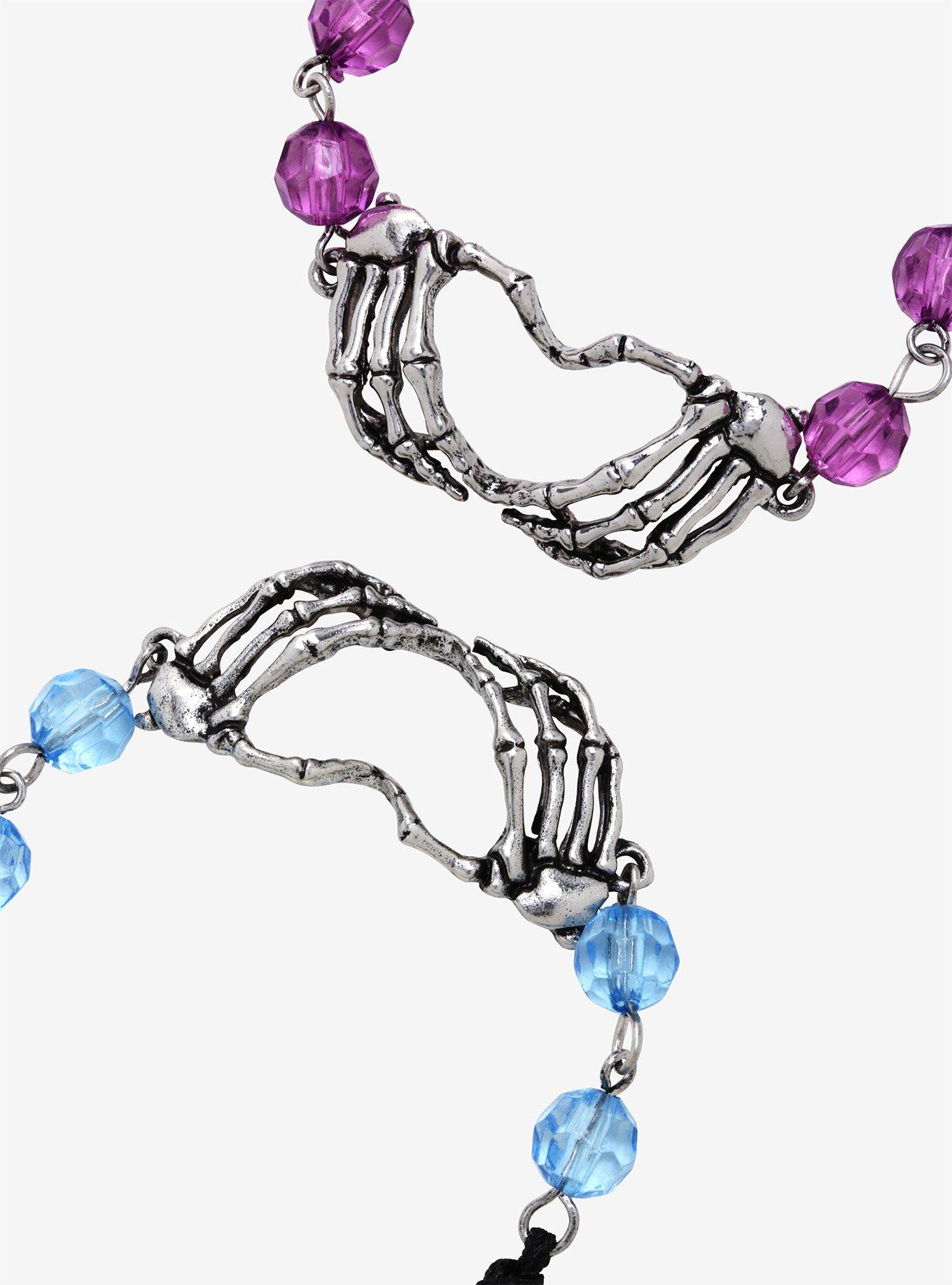 Skeleton Hands Best Friend Cord Bracelet Set, , alternate