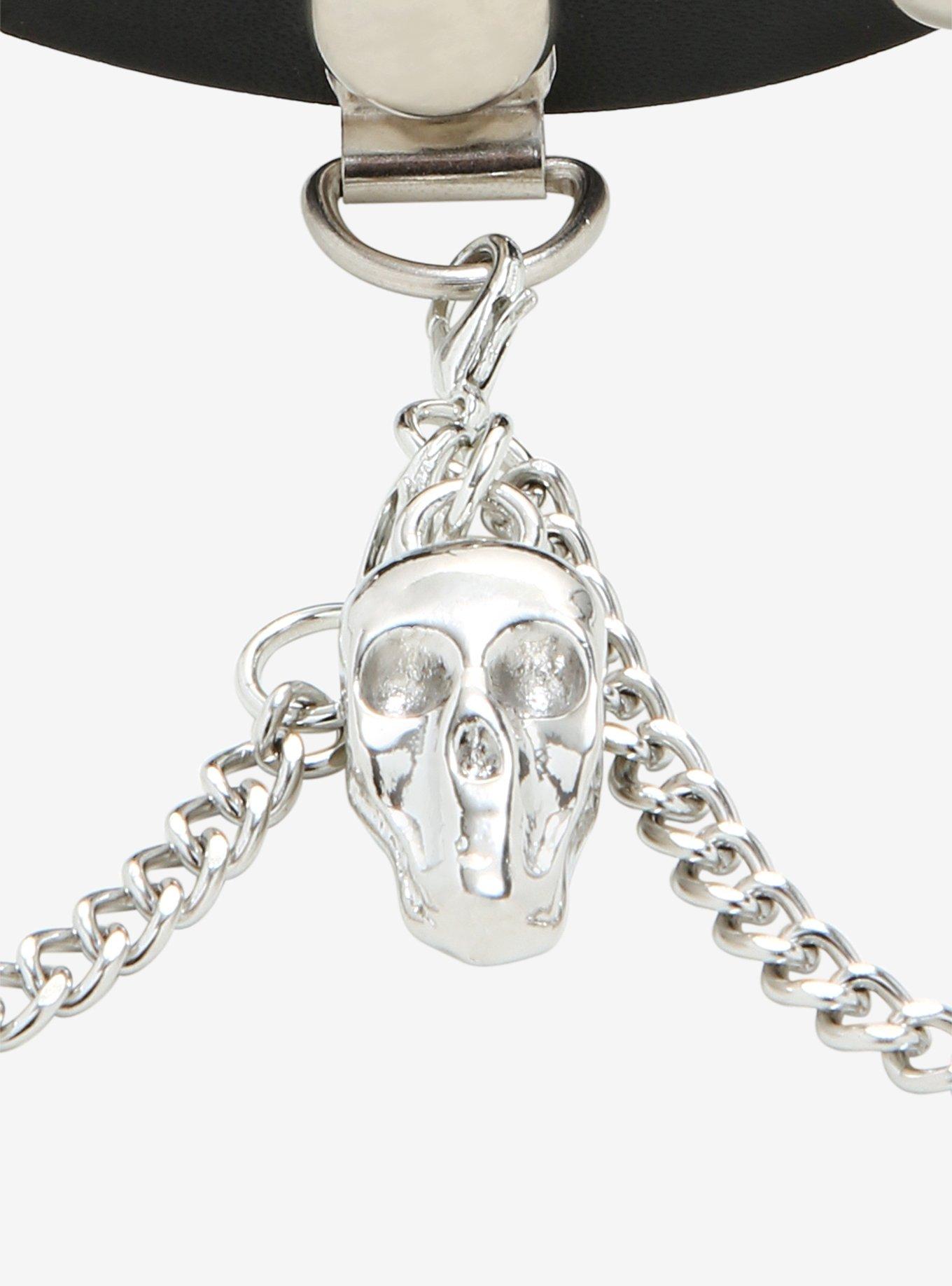 Weirdo's Gang Skull Chain Choker, , alternate