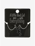 Hanging Black Cat Necklace, , alternate