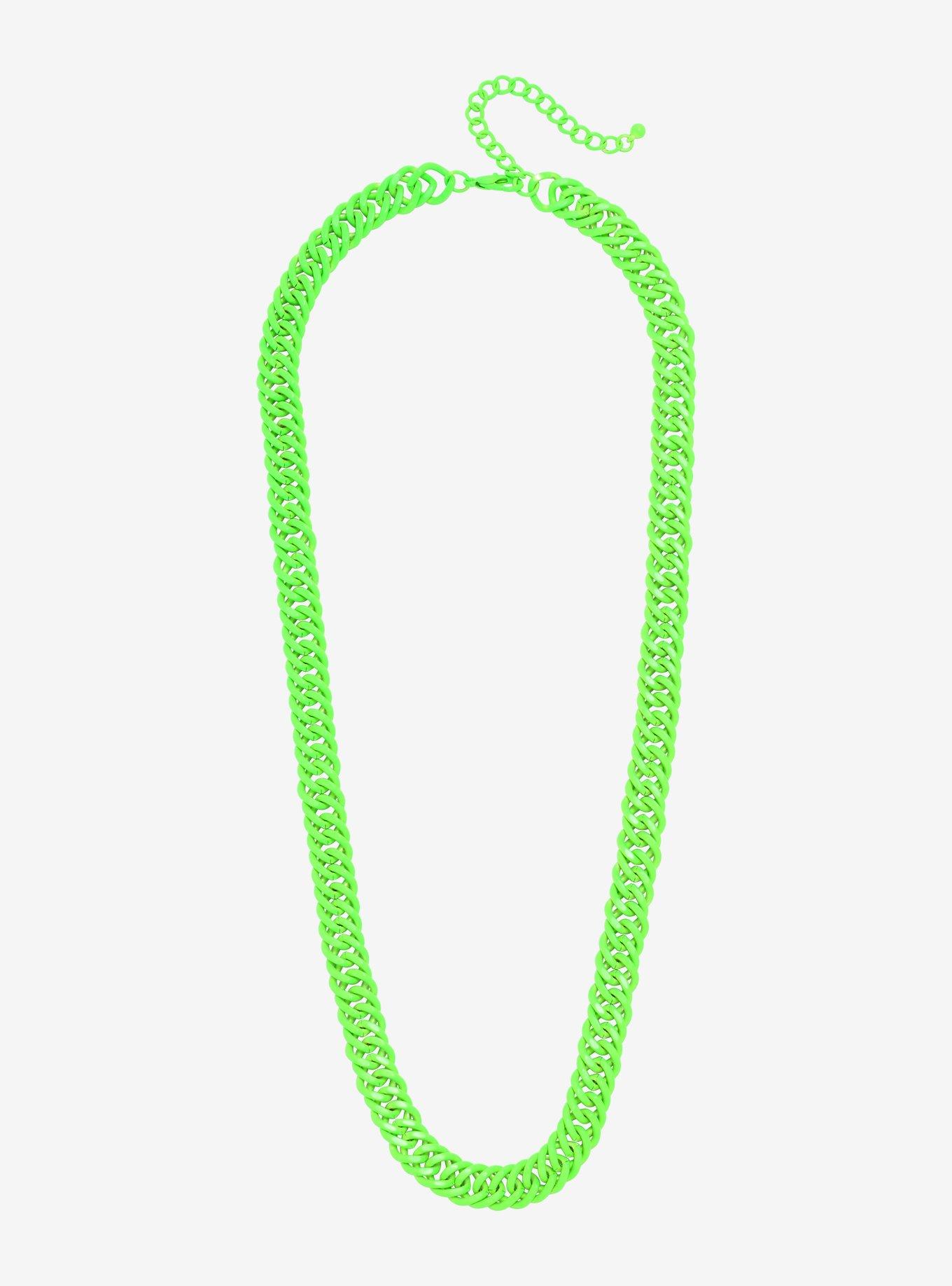 Weirdo's Gang Heavy Neon Chain Necklace, , alternate