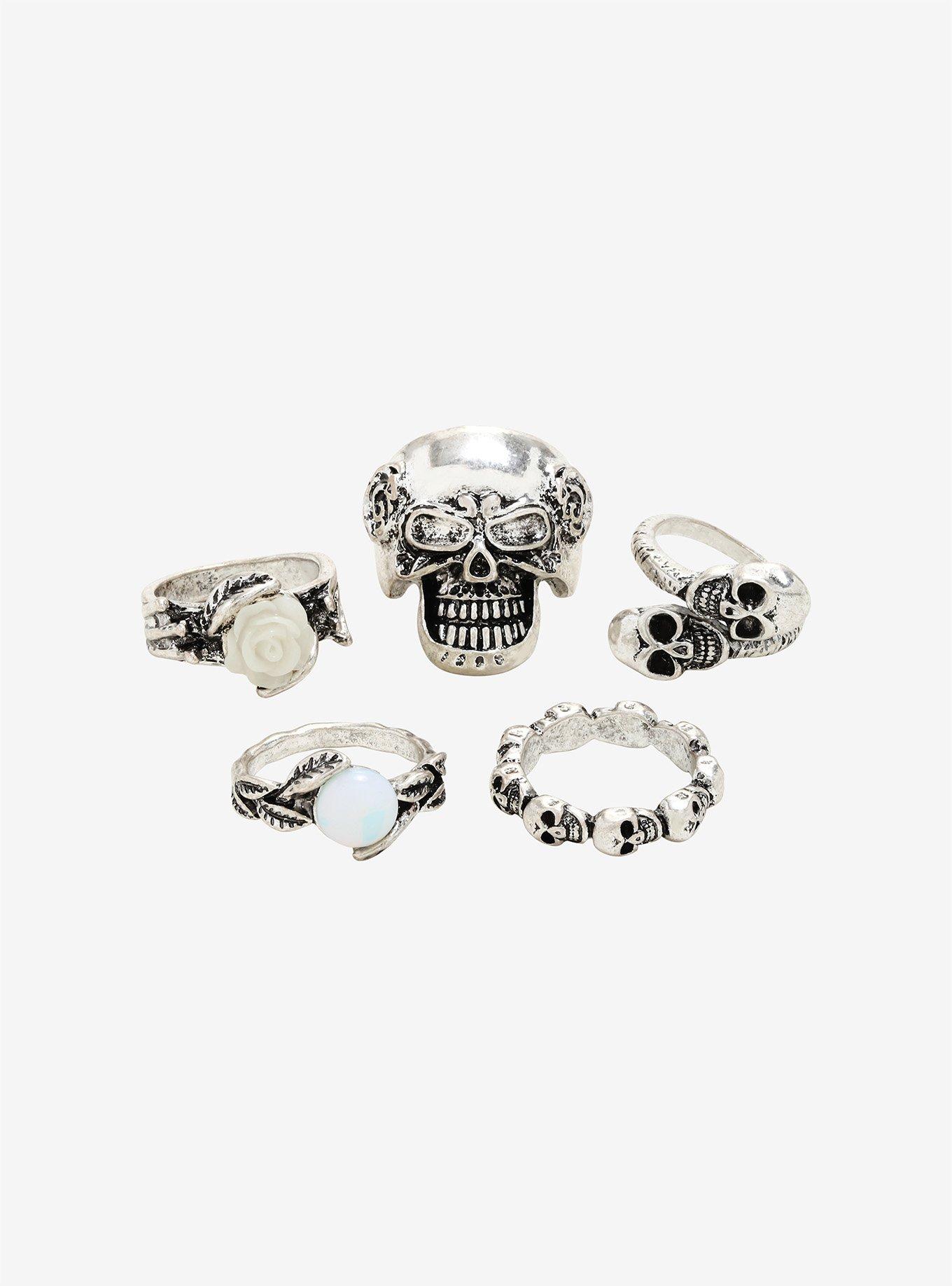 Skull Ring Set, , alternate