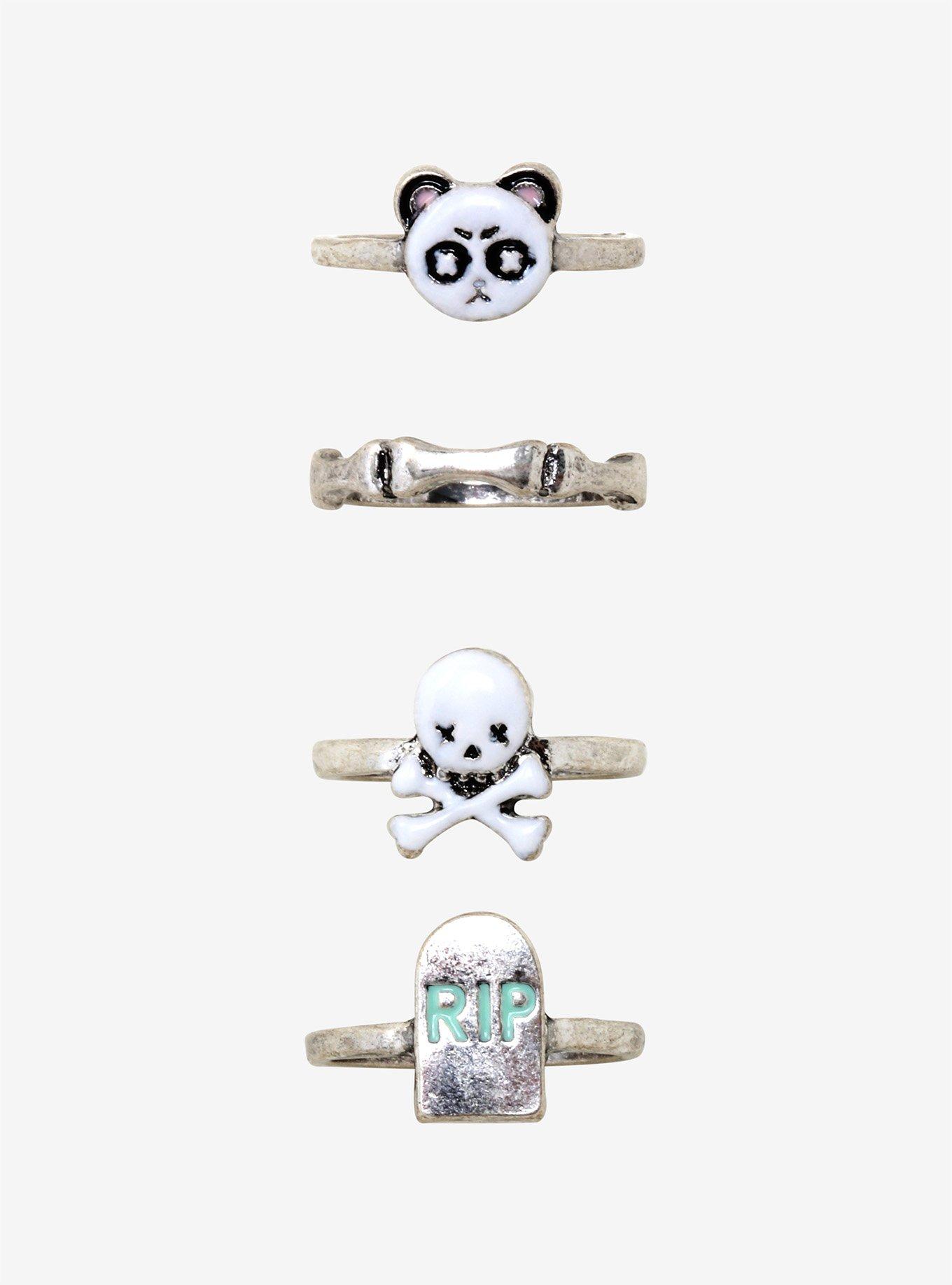 Sad Panda Ring Set, , alternate