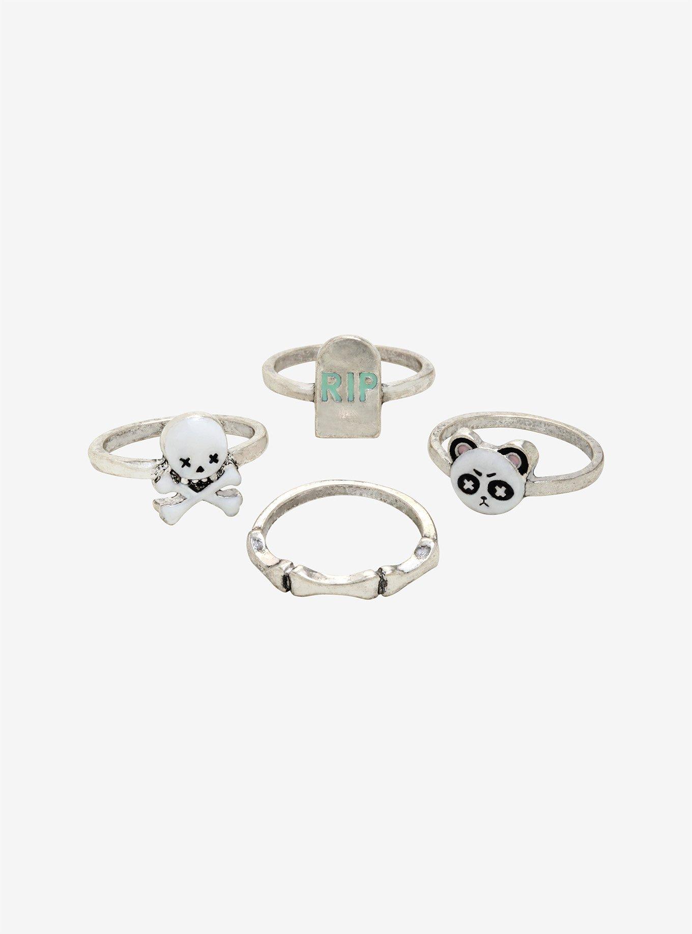 Sad Panda Ring Set, , alternate