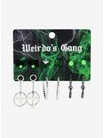 Weirdo's Gang Spider Dice Chain Hoop Earring Set, , alternate