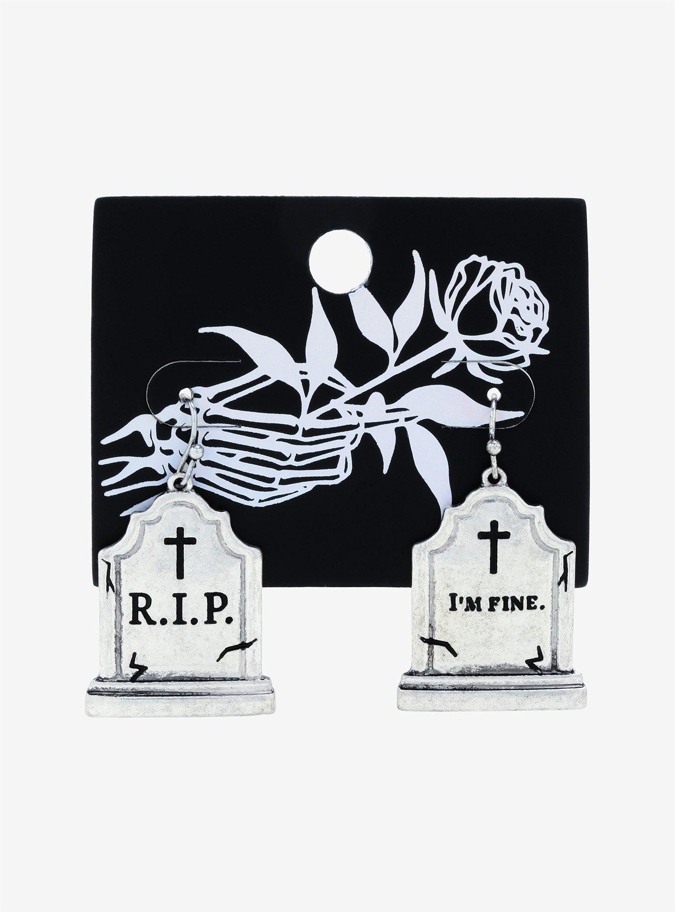 Tombstone Dangle Earrings, , alternate