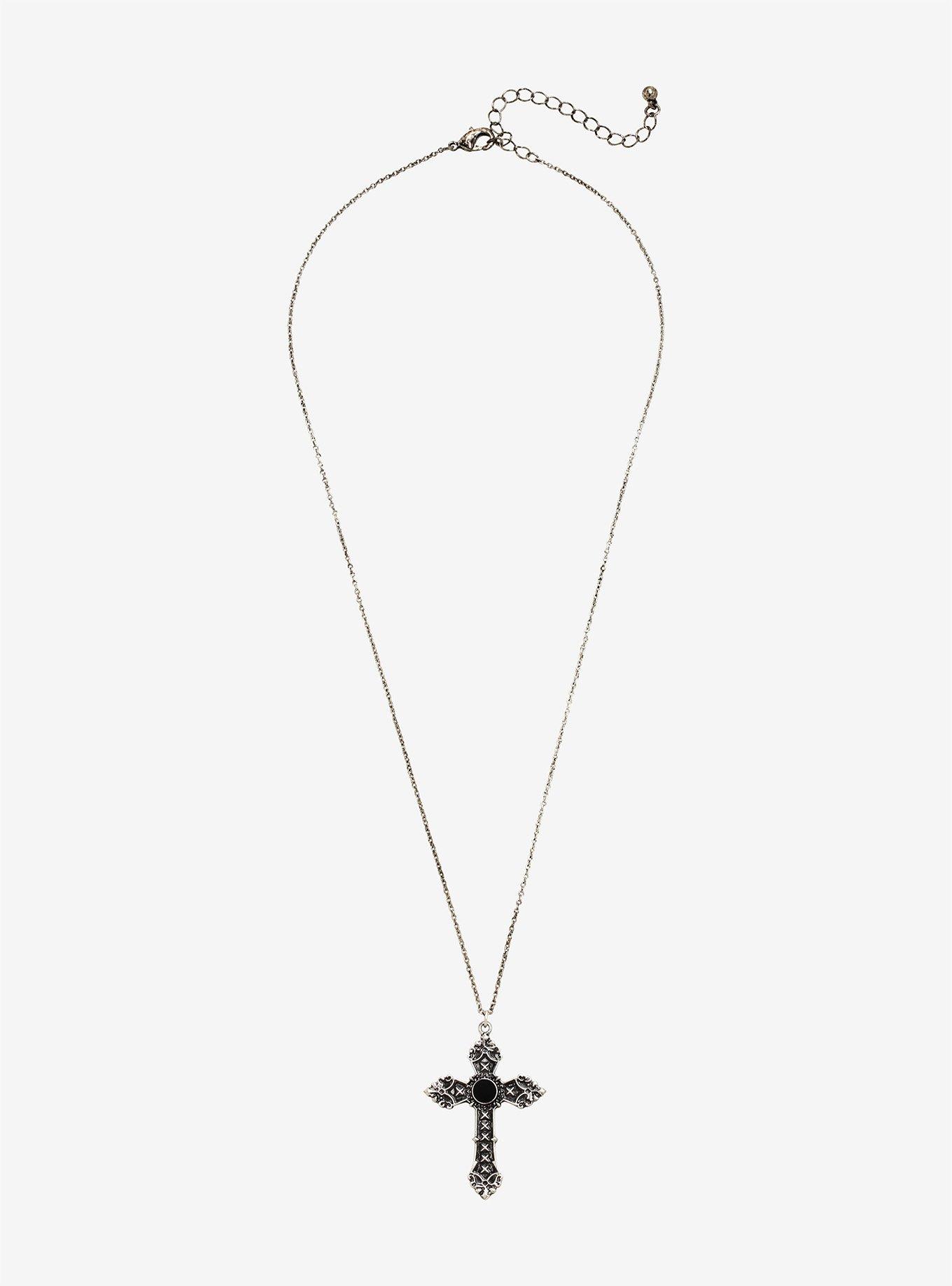 Gothic Cross Necklace, , alternate