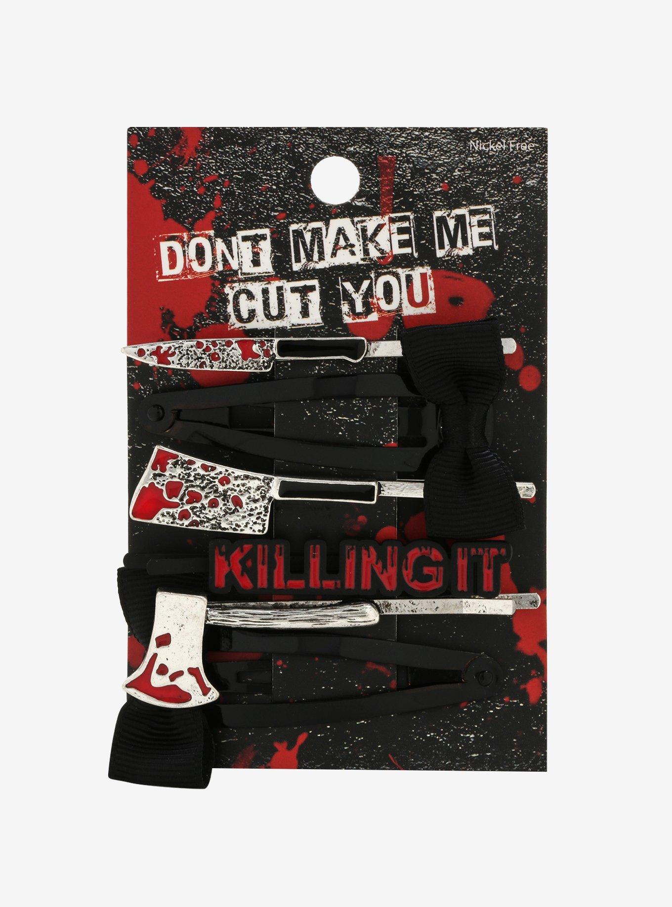 Killing It Knife Barrette Set, , alternate