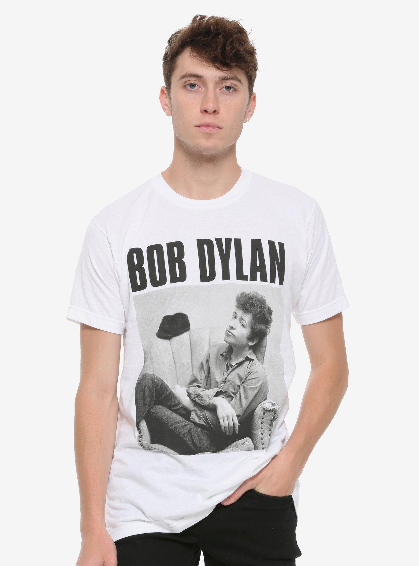 Bob Dylan Black & White Photo T-Shirt, WHITE, alternate