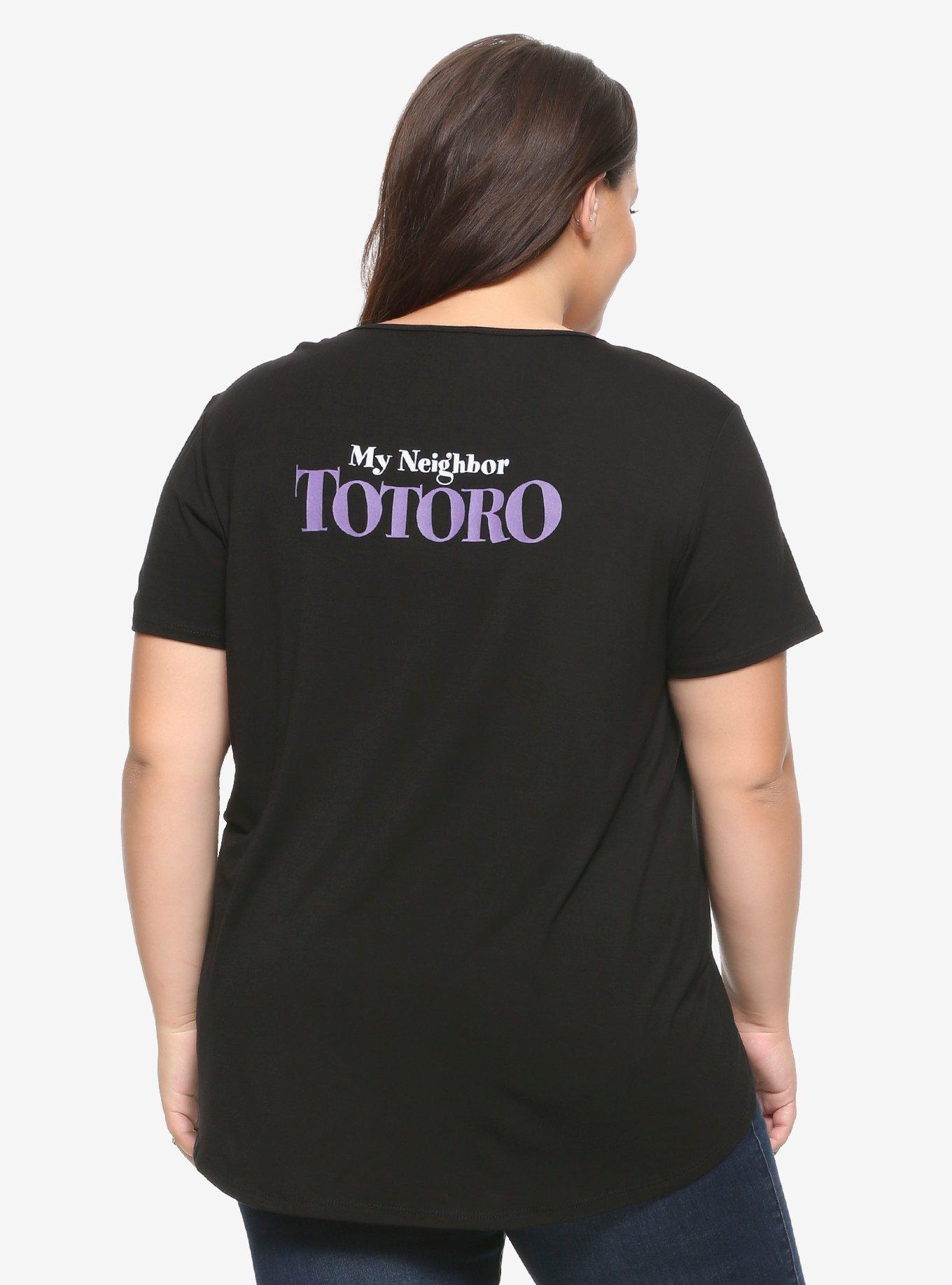 Studio Ghibli My Neighbor Totoro Purple Silhouette Girls Hi-Low T-Shirt Plus Size, PURPLE, alternate