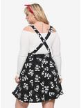 Disney Mickey Mouse Black & White Suspender Skirt Plus Size, , alternate