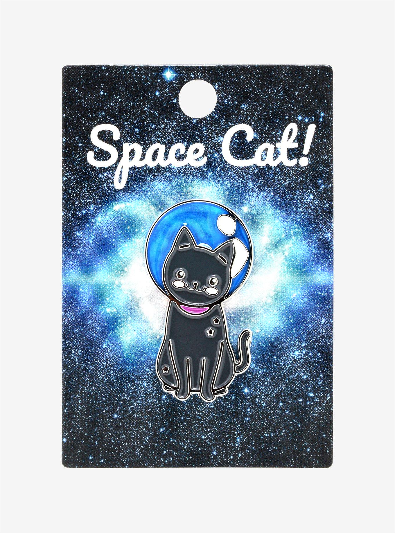 Space Cat Enamel Pin, , alternate
