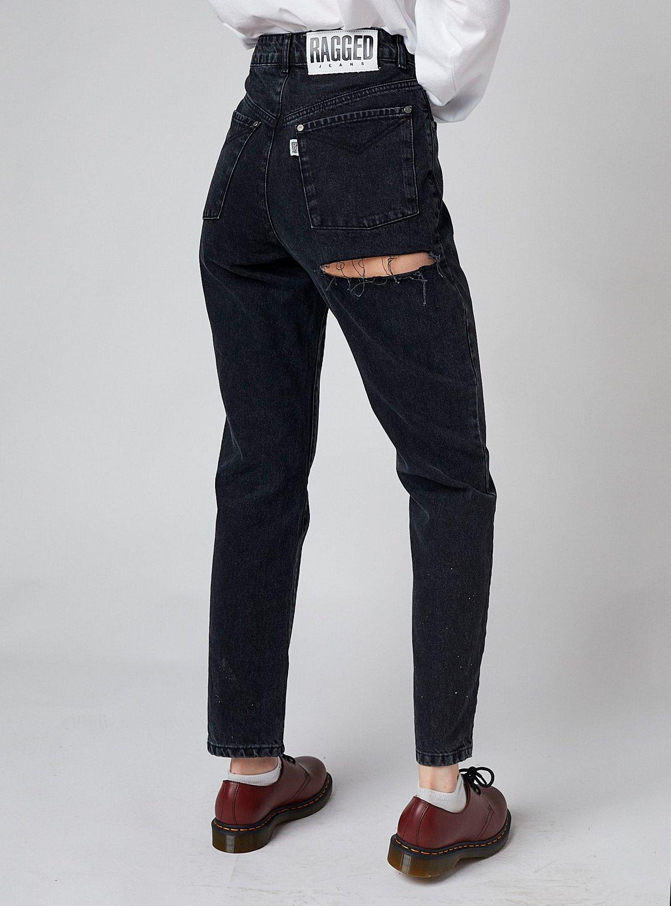 The Ragged Priest Butt Cut Charcoal Jeans, BLACK, alternate