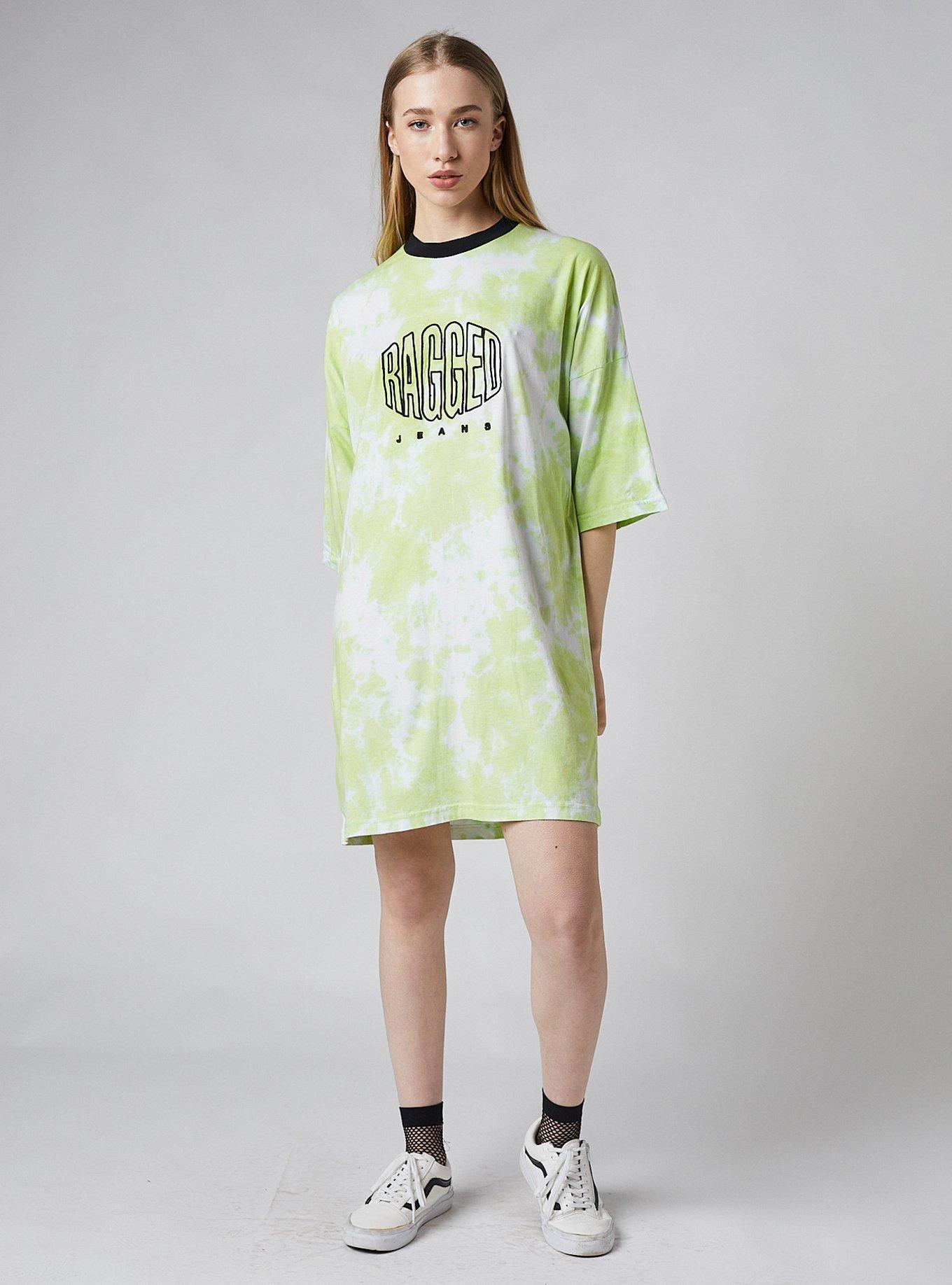 The Ragged Priest Green Tie-Dye Dress, TIE DYE, alternate