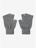 Grey Marled Fingerless Gloves, , alternate