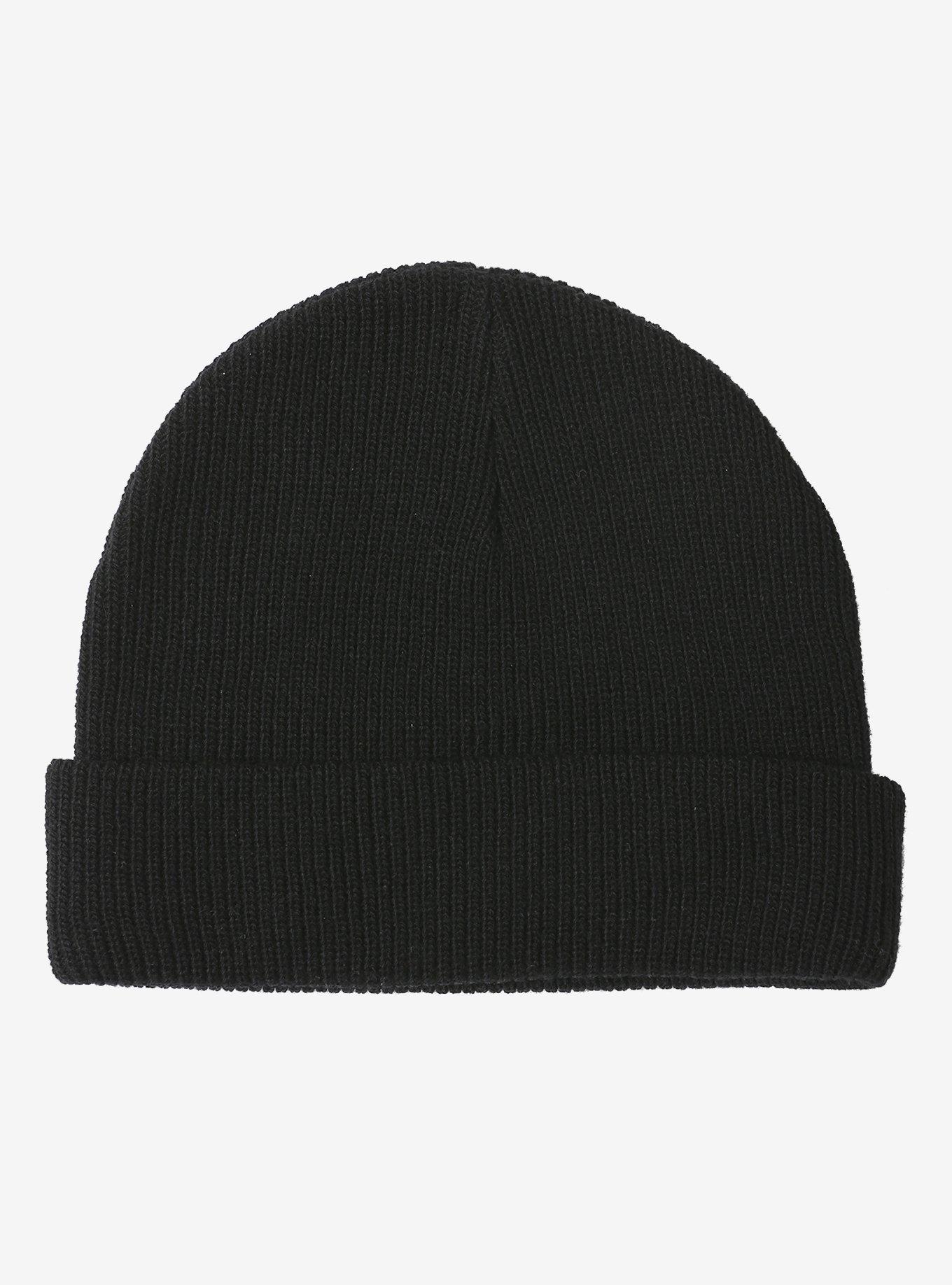 Basic Black Cuffed Beanie, , alternate