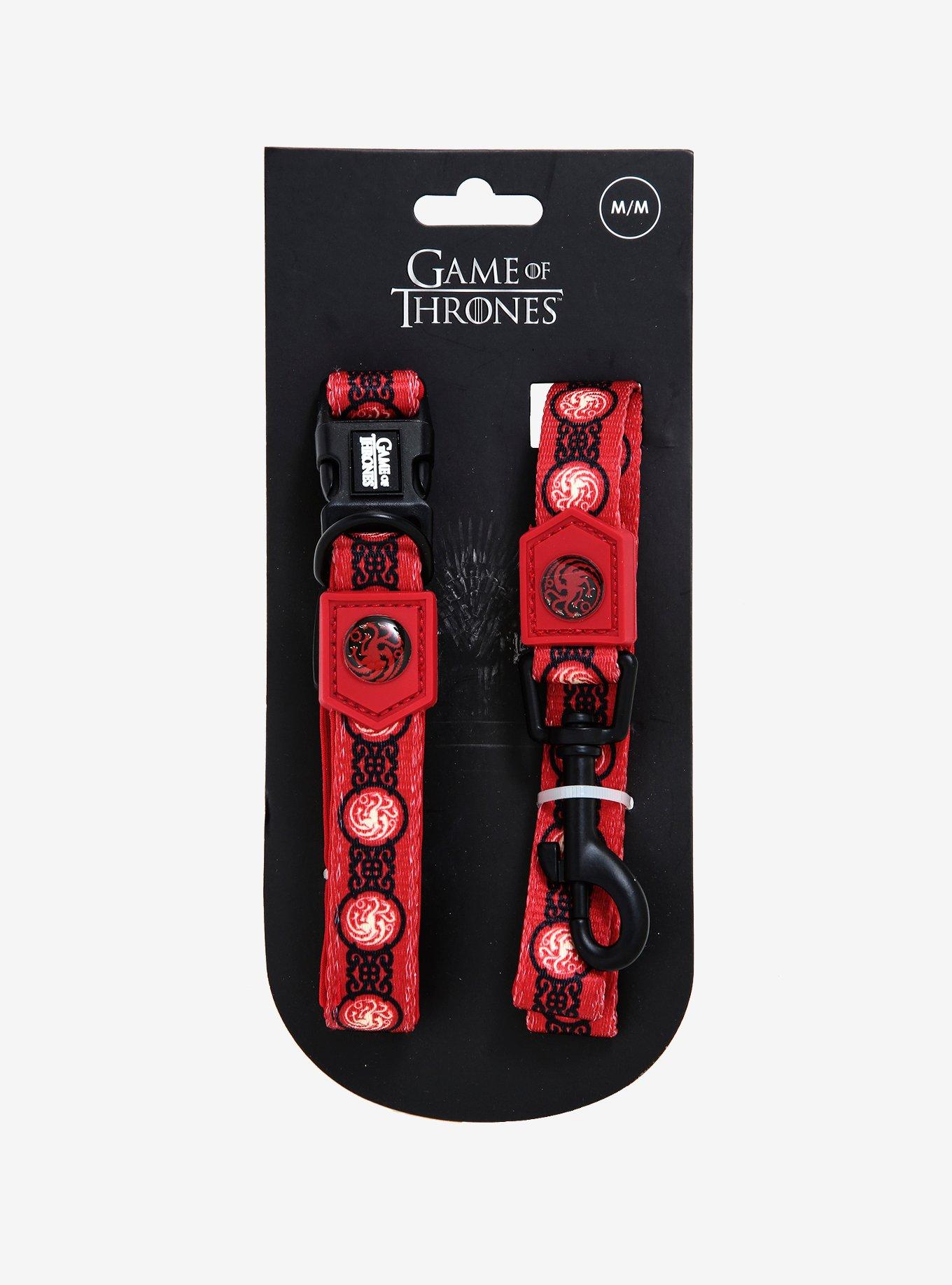 Game Of Thrones Targaryen Pet Collar & Leash Set, , alternate