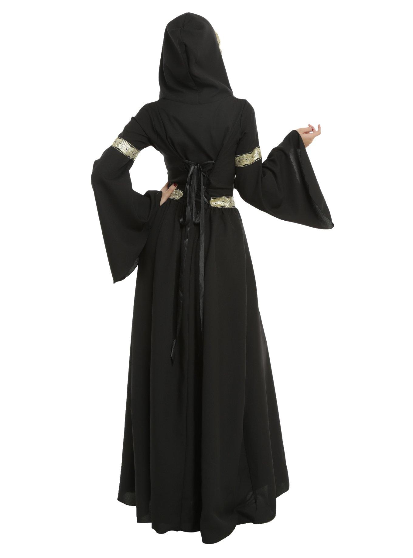 Pagan Witch Costume, BLACK, alternate