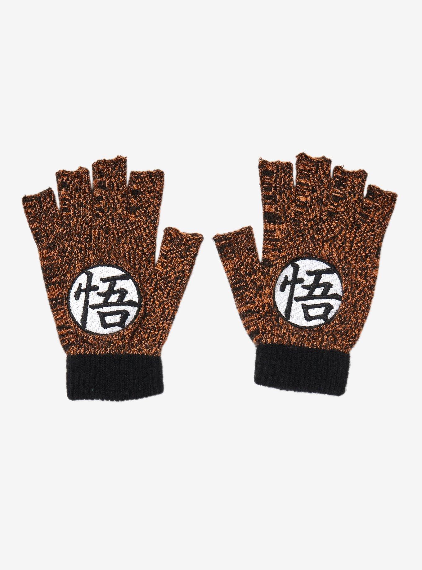 Dragon Ball Z Marled Fingerless Gloves, , alternate