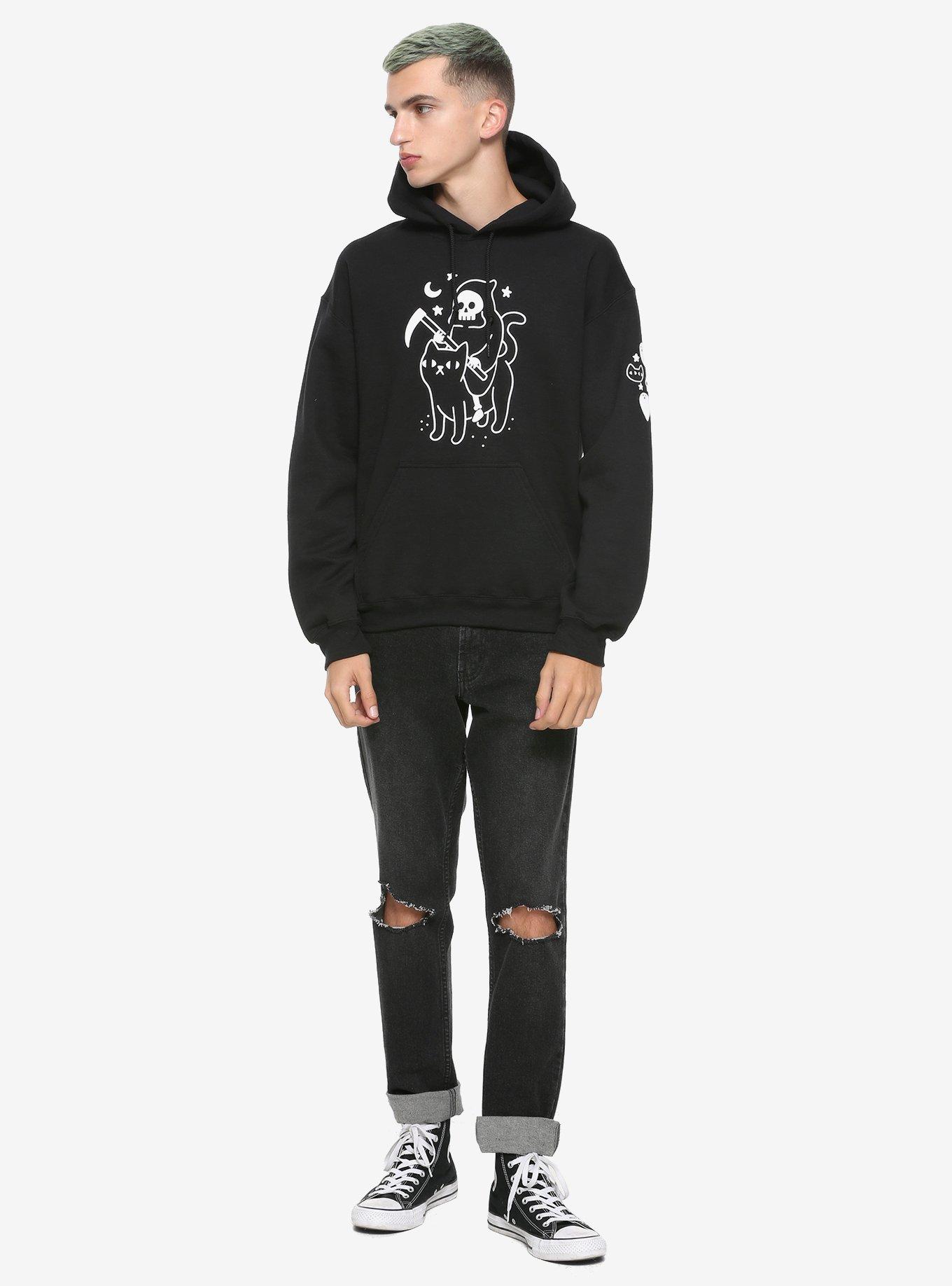 Death Rides A Black Cat Hoodie, , alternate