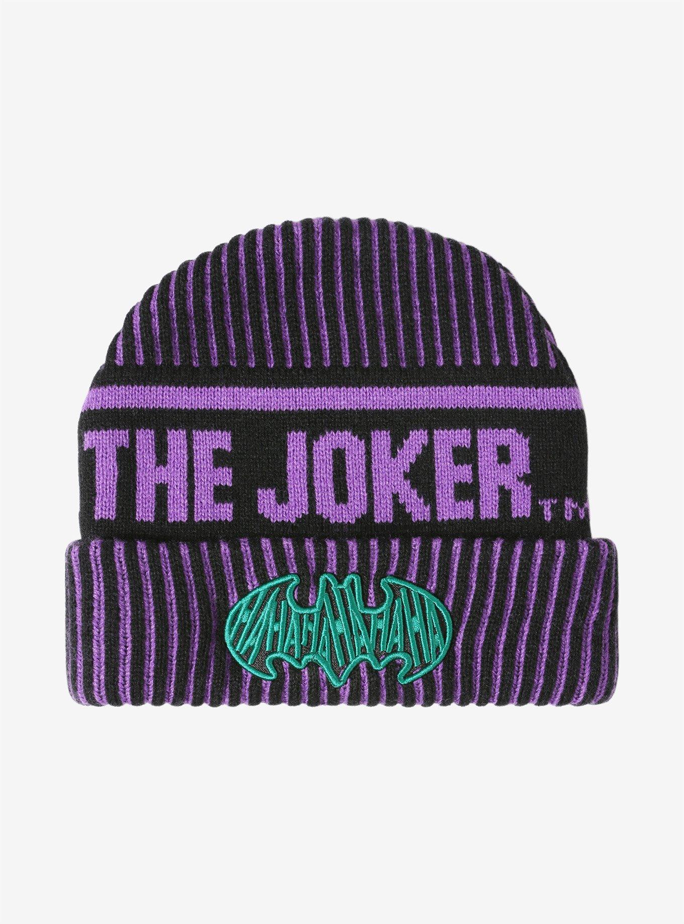 DC Comics The Joker Striped Watchman Beanie, , alternate