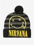 Nirvana Smiley Pom Beanie, , alternate