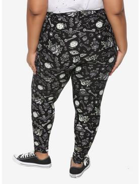Plus Size Her Universe Disney The Haunted Mansion Glow-In-The-Dark Icon Leggings Plus Size, , hi-res