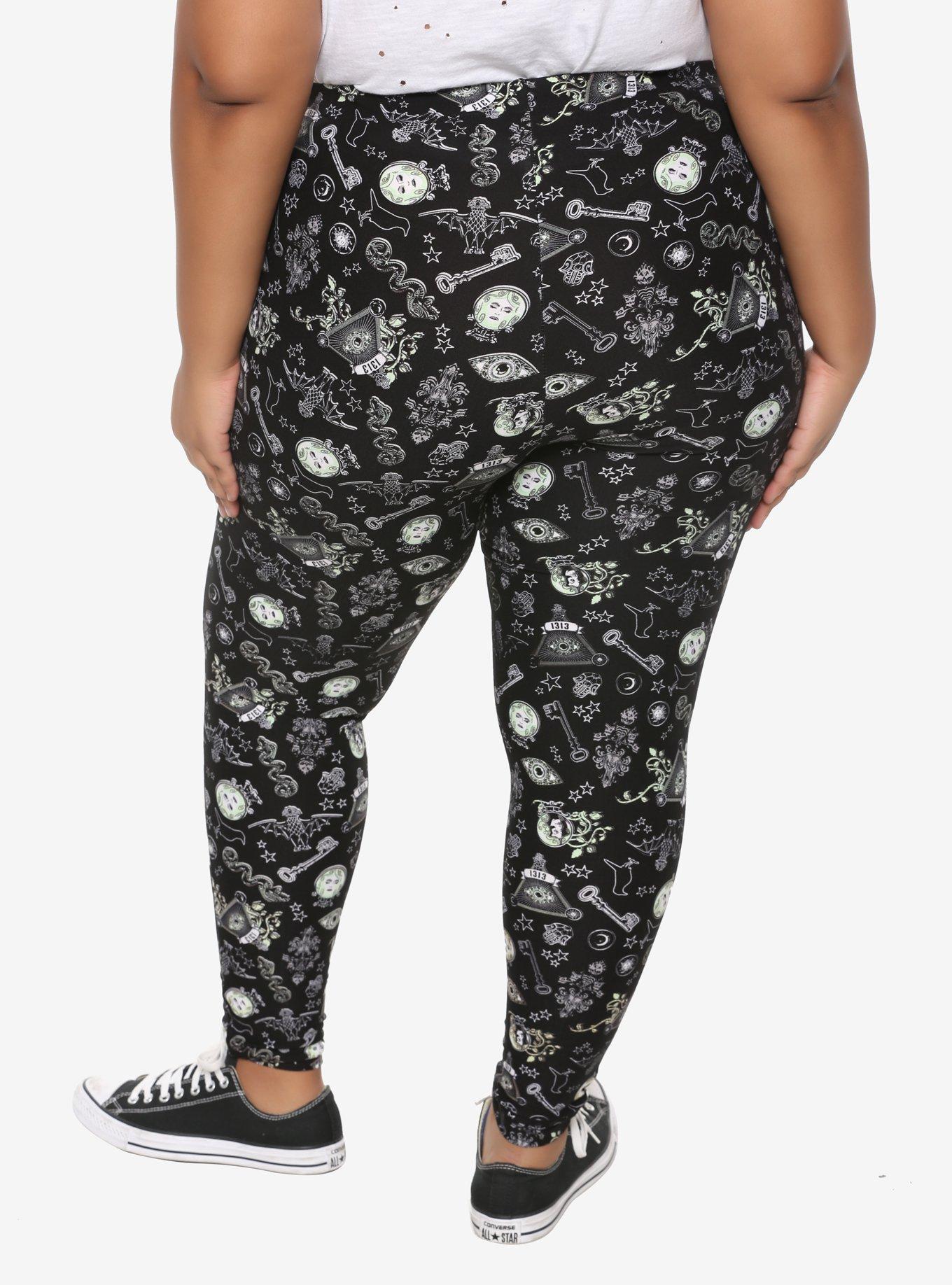 Her Universe Disney The Haunted Mansion Glow-In-The-Dark Icon Leggings Plus Size, , alternate