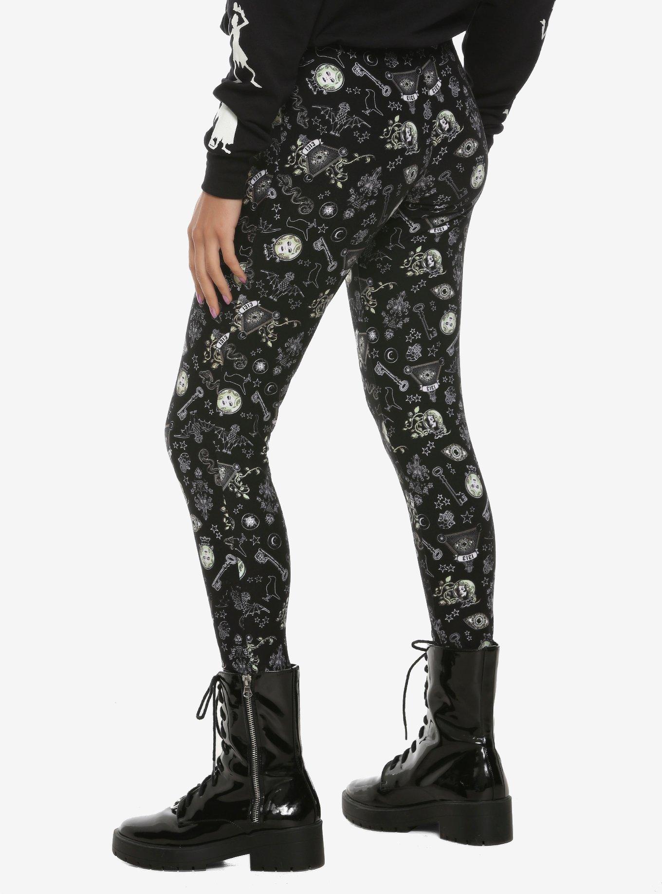 Her Universe Disney The Haunted Mansion Glow-In-The-Dark Icon Leggings, , alternate