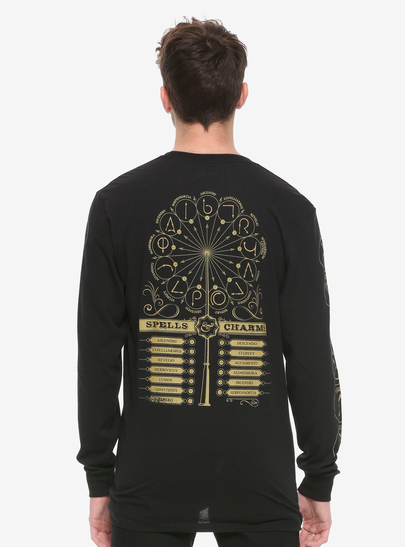 Harry Potter Spells & Charms Long-Sleeve T-Shirt, GOLD, alternate