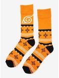 Naruto Shippuden Konoha Symbol Holiday Crew Socks - BoxLunch Exclusive, , alternate