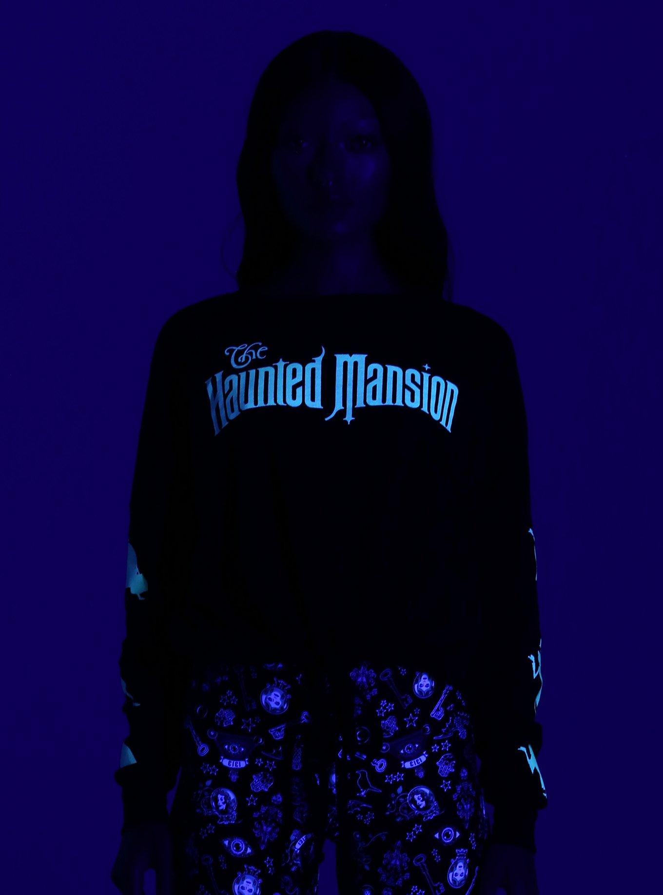 Her Universe Disney The Haunted Mansion Hitchhiking Ghosts Glow-In-The-Dark Cinched Waist Sweatshirt, , alternate