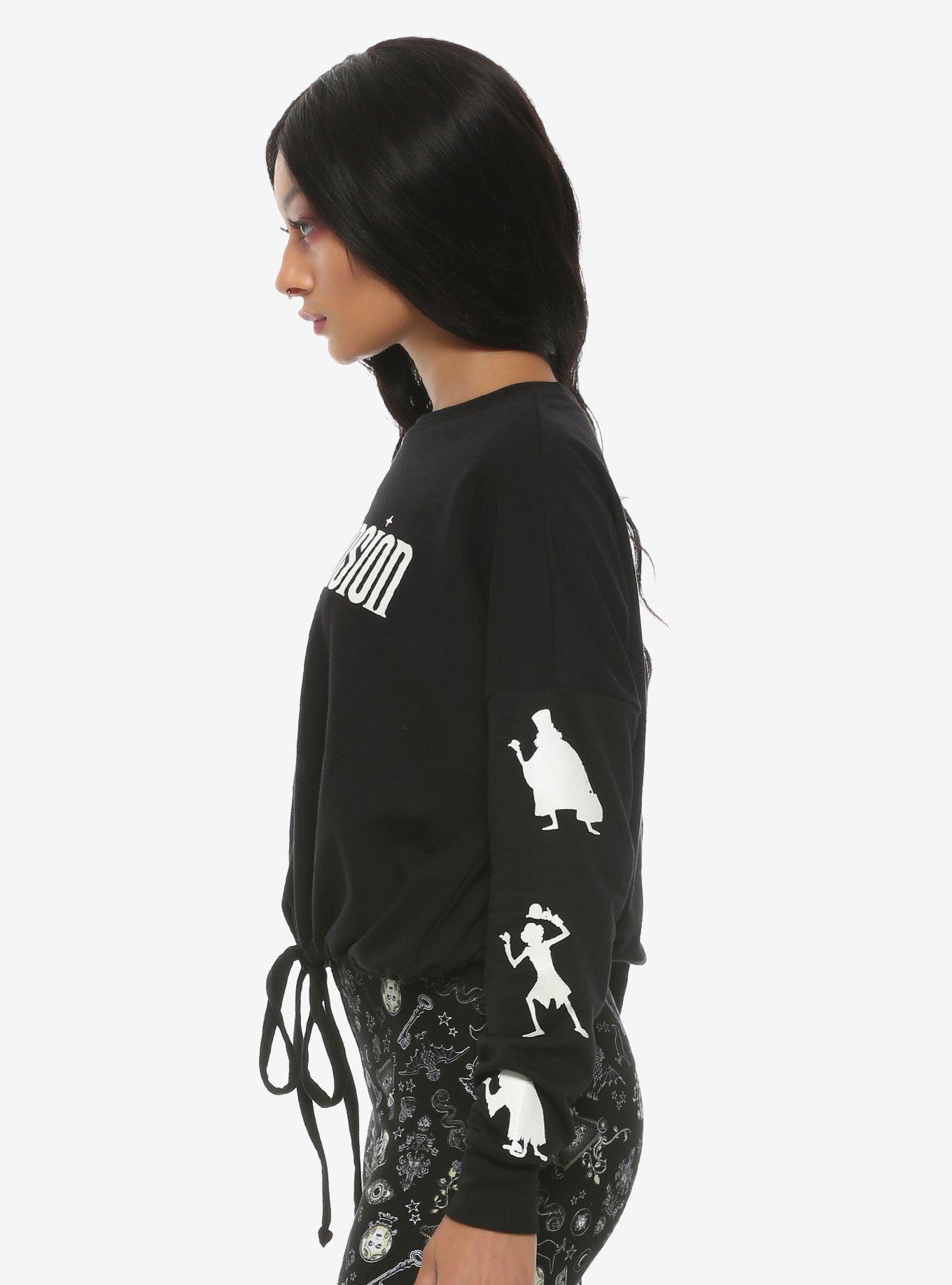 Her Universe Disney The Haunted Mansion Hitchhiking Ghosts Glow-In-The-Dark Cinched Waist Sweatshirt, , alternate
