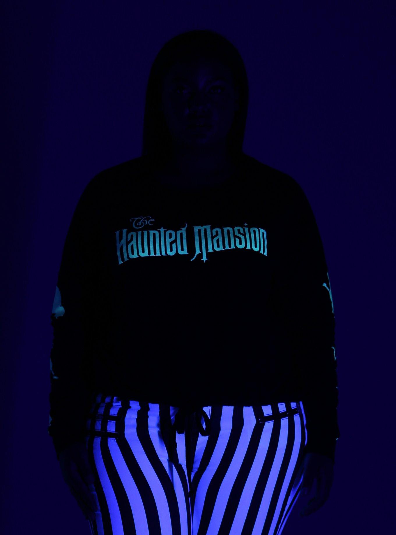 Her Universe Disney The Haunted Mansion Hitchhiking Ghosts Glow-In-The-Dark Cinched Waist Sweatshirt Plus Size, , alternate