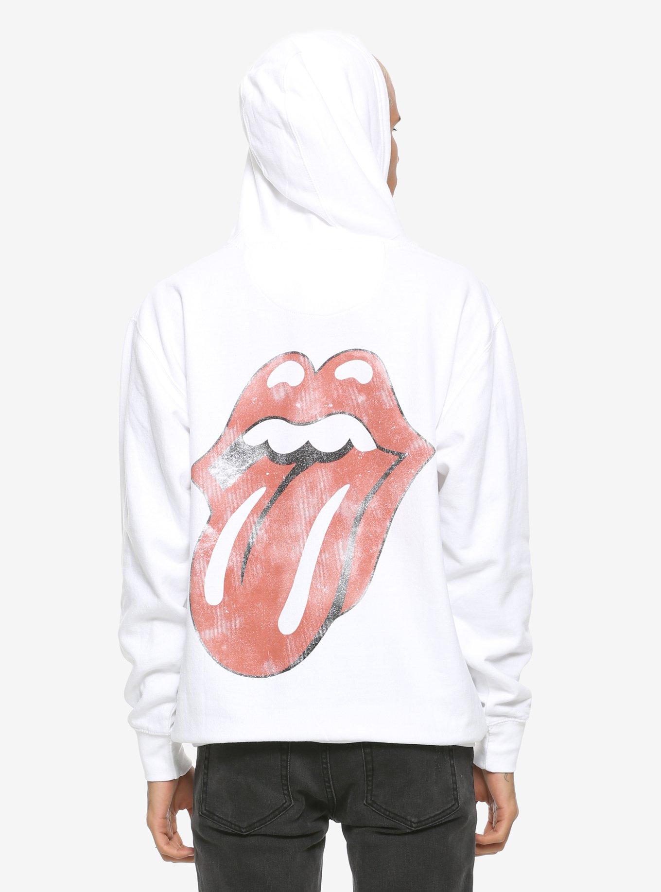 Rolling Stones Tongue Logo Hoodie, WHITE, alternate