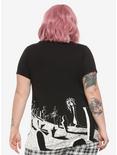 The Nightmare Before Christmas Black & White Spiral Hill Girls T-Shirt Plus Size, , alternate