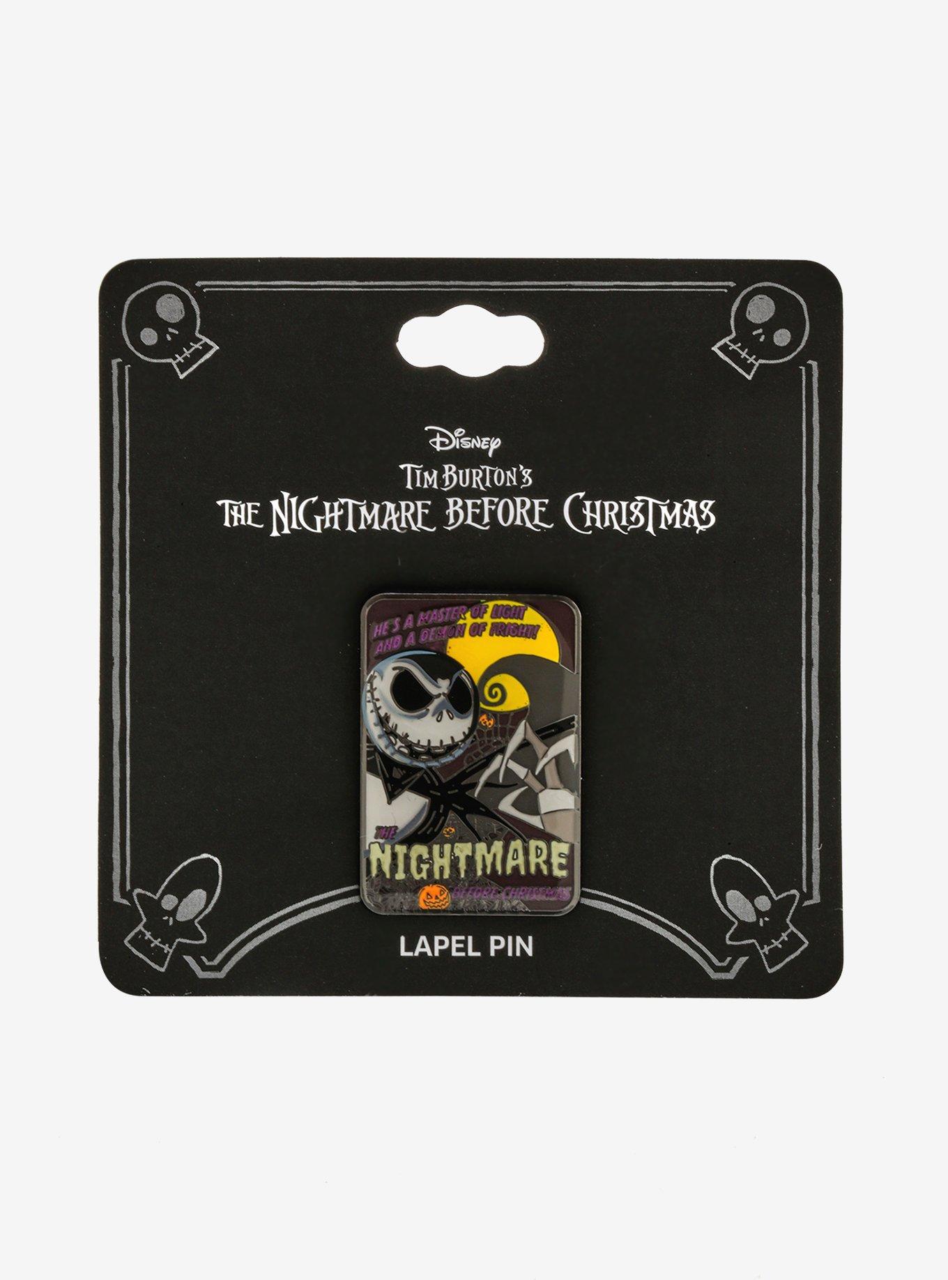 The Nightmare Before Christmas B Movie Poster Enamel Pin, , alternate