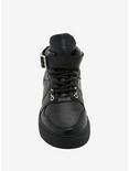 O-Ring Buckle Platform Hi-Top Sneakers, BLACK, alternate
