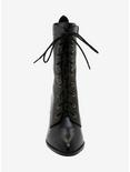 Spellbound Witch Pointed Lace-Up Boots, BLACK, alternate