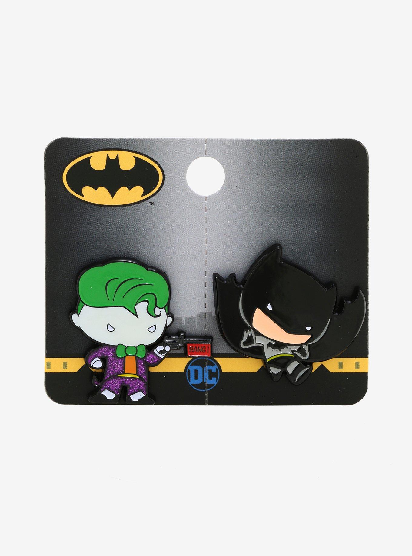 DC Comics Batman & Joker Chibi Enamel Pin Set, , alternate